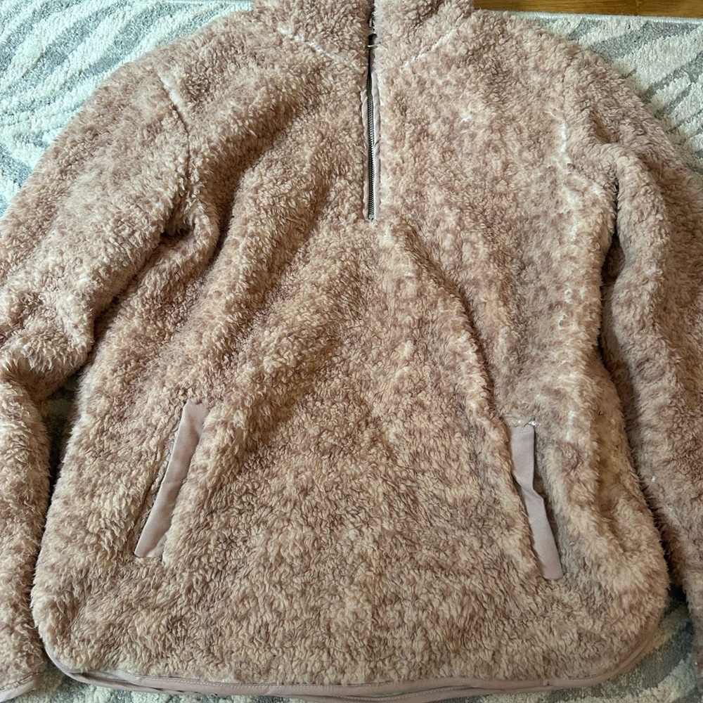 Cozy Tan Fleece Pullover